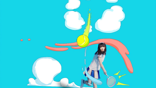 画像ギャラリー No.003のサムネイル画像 / 「白猫テニス」，女優の桜井日奈子さんを起用した新CMが8月1日にオンエア。ガチャピン，コナンらコラボキャラ達も登場