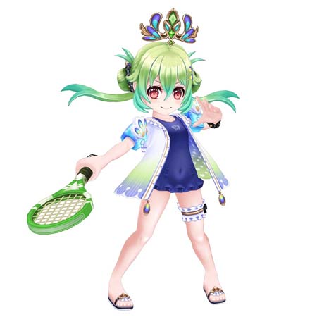 画像ギャラリー No.004のサムネイル画像 / 「白猫テニス」，“白波ガールズ~白波翠の王編~★5フェスガチャ”に白波翠の王が登場