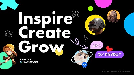 画像ギャラリー No.002のサムネイル画像 / KRAFTON，クリエイター支援プログラム「KRAFTON CREATOR NETWORK」を設立。フォロワー1000人以上から参加できる