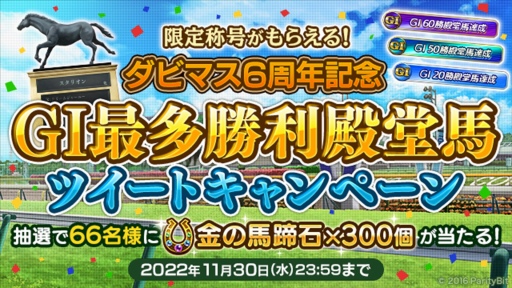 画像ギャラリー No.009のサムネイル画像 / 「ダビマス」6周年記念イベント＆キャンペーンを開催