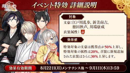 画像ギャラリー No.003のサムネイル画像 / 「文豪とアルケミスト」，武者小路実篤の「覚醒ノ指環」が登場。イベント“調査任務「眠れぬ夜の怪談語り”も開催中