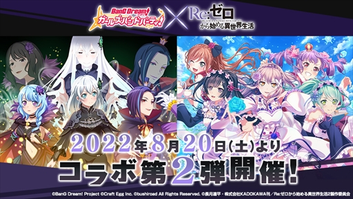 画像ギャラリー No.001のサムネイル画像 / 「バンドリ！ガルパ」，8月20日に開始される「リゼロ」のコラボイベントの情報を公開