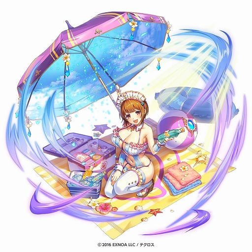画像ギャラリー No.004のサムネイル画像 / 「神姫PROJECT A」，期間限定でサタンとニケが水着姿で登場。イベント限定水着神姫が手に入るレイドイベントも開催中