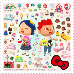 画像ギャラリー No.006のサムネイル画像 / 「どうぶつの森 ポケットキャンプ」にサンリオコラボが再登場。キティちゃんとおそろいのリボンなど，かわいいアイテムを集めたい