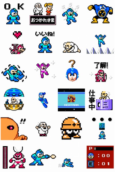 画像ギャラリー No.006のサムネイル画像 / 「ロックマン」ドット絵を使用したLINEスタンプが配信開始。サウンド＆モーション付きで懐かしのプレイシーンを再現