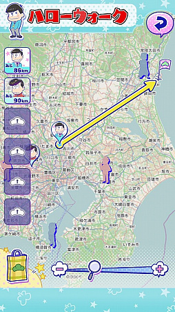 画像ギャラリー No.005のサムネイル画像 / 「おそ松さんぽ」が配信開始。全国各地に潜んだニート達をスマホ片手に探しに行こう！　1か月間限定で無料配信中