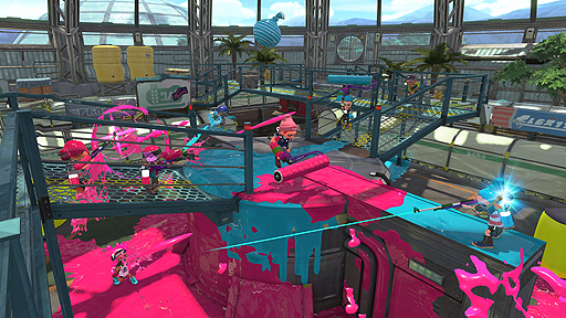 画像ギャラリー No.004のサムネイル画像 / 「スプラトゥーン2」，リニューアル版「モズク農園」が9月16日に追加。新ステージ「エンガワ河川敷」，新武器「キャンピングシェルター」発表