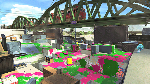 画像ギャラリー No.005のサムネイル画像 / 「スプラトゥーン2」，リニューアル版「モズク農園」が9月16日に追加。新ステージ「エンガワ河川敷」，新武器「キャンピングシェルター」発表