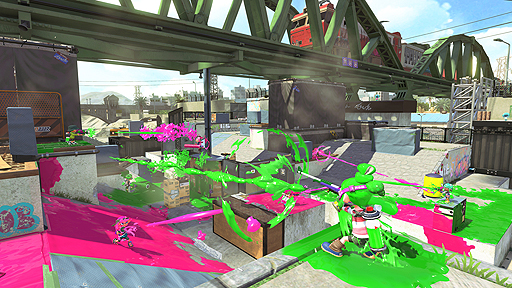 画像ギャラリー No.006のサムネイル画像 / 「スプラトゥーン2」，リニューアル版「モズク農園」が9月16日に追加。新ステージ「エンガワ河川敷」，新武器「キャンピングシェルター」発表