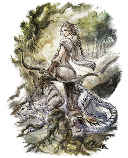画像ギャラリー No.002のサムネイル画像 / 「OCTOPATH TRAVELER」，紹介映像4月編を補完する，ハンイットとテリオンの詳細や，フィールドコマンド「正道」「邪道」などの情報が公開に