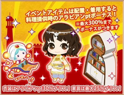 画像ギャラリー No.008のサムネイル画像 / 「異世界でカフェを開店しました。」でイベント「スパイス香る！アラビアン」が開始