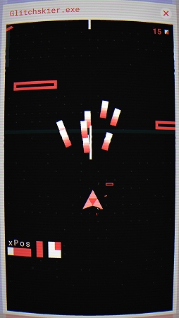 画像ギャラリー No.005のサムネイル画像 / まるでブラウン管。スマホ向けSTG「Glitchskier」を紹介する「（ほぼ）日刊スマホゲーム通信」第1355回