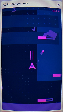 画像ギャラリー No.007のサムネイル画像 / まるでブラウン管。スマホ向けSTG「Glitchskier」を紹介する「（ほぼ）日刊スマホゲーム通信」第1355回