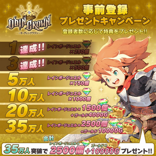 画像ギャラリー No.002のサムネイル画像 / 「オーディンクラウン」，事前登録3万件突破につき“待ち受け画像”を配布