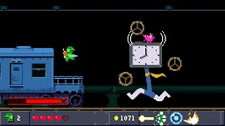 画像ギャラリー No.004のサムネイル画像 / 横スクロールACT「ケロブラスター」，PS4向けに配信がスタート