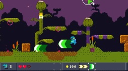 画像ギャラリー No.009のサムネイル画像 / 横スクロールACT「ケロブラスター」，PS4向けに配信がスタート
