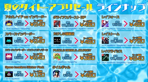 画像ギャラリー No.002のサムネイル画像 / 「アルカノイドvsインベーダー」など，タイトーのスマホアプリが最大60％オフに