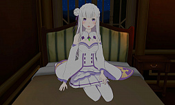 画像ギャラリー No.004のサムネイル画像 / エミリアに甘えてみる？　スマホ向けVRアプリ「VRでエミリアと異世界生活-膝枕編」と「添寝編」が配信開始