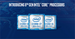 画像ギャラリー No.002のサムネイル画像 / Intel，第8世代Coreプロセッサの薄型ノートPC＆2-in-1向けモデルを発表――TDP 15Wで4コア8スレッド対応を実現