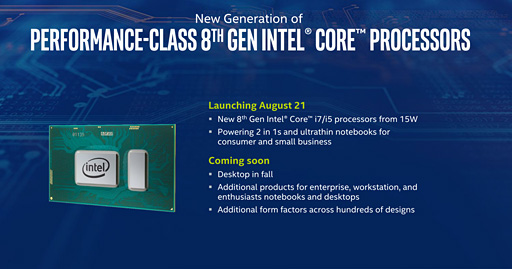 画像ギャラリー No.010のサムネイル画像 / Intel，第8世代Coreプロセッサの薄型ノートPC＆2-in-1向けモデルを発表――TDP 15Wで4コア8スレッド対応を実現