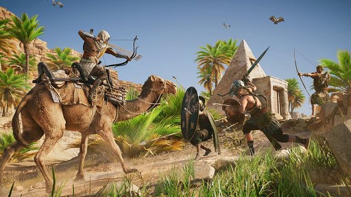 画像ギャラリー No.005のサムネイル画像 / ［E3 2017］「アサシン クリード オリジンズ」，主人公バエクの勇ましくも軽やかなアクションと，相棒のイーグルによる探索を体験してきた