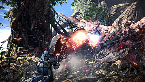 画像ギャラリー No.004のサムネイル画像 / 「MONSTER HUNTER: WORLD」，新フィールドやモンスター，14武器種のアクションを確認できるPVが公開。狩猟の4ステップを紹介する映像も