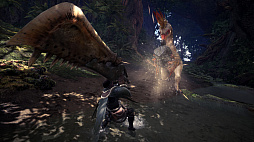 画像ギャラリー No.006のサムネイル画像 / 「MONSTER HUNTER: WORLD」，新モンスター4頭の生態とは……。狩りの様子を収めた先行プレイ動画を紹介。“飛雷竜 トビカガチ”などに操虫棍で挑む