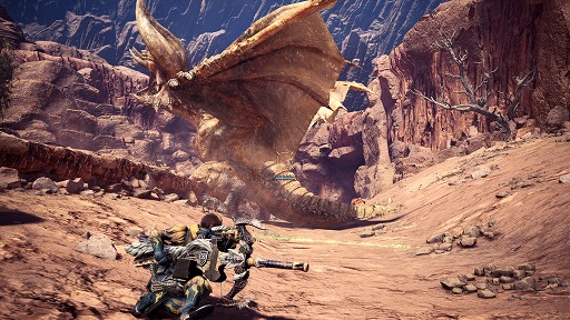画像ギャラリー No.011のサムネイル画像 / 「MONSTER HUNTER WORLD: ICEBORNE」，新アクションの紹介動画が公開。今回はスラッシュアックスや弓など6つの武器種を一挙に