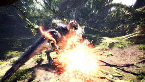 画像ギャラリー No.015のサムネイル画像 / 「MONSTER HUNTER WORLD: ICEBORNE」，新アクションの紹介動画が公開。今回はスラッシュアックスや弓など6つの武器種を一挙に