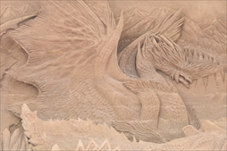 画像ギャラリー No.012のサムネイル画像 / 「MONSTER HUNTER WORLD: ICEBORNE」×鳥取市コラボ，巨大砂像完成お披露目式の模様をお届け。開催中のスタンプラリーも体験してきた