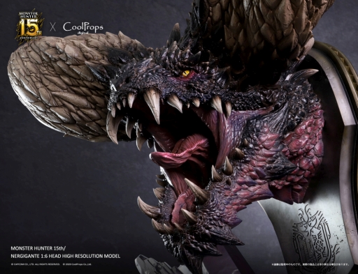 画像ギャラリー No.001のサムネイル画像 / 「MONSTER HUNTER: WORLD」，メインモンスター「滅尽龍 ネルギガンテ」の1/6スケール超大型ヘッドモデルが登場。予約受付中
