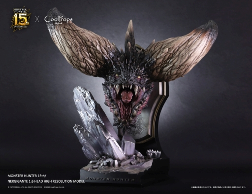 画像ギャラリー No.002のサムネイル画像 / 「MONSTER HUNTER: WORLD」，メインモンスター「滅尽龍 ネルギガンテ」の1/6スケール超大型ヘッドモデルが登場。予約受付中