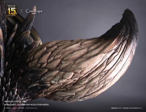 画像ギャラリー No.003のサムネイル画像 / 「MONSTER HUNTER: WORLD」，メインモンスター「滅尽龍 ネルギガンテ」の1/6スケール超大型ヘッドモデルが登場。予約受付中