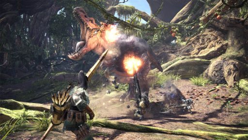 画像ギャラリー No.002のサムネイル画像 / ［gamescom］「MONSTER HUNTER: WORLD」の最新スクリーンショットが公開。古代樹の森や大蟻塚の荒地に生息するモンスターが確認できる