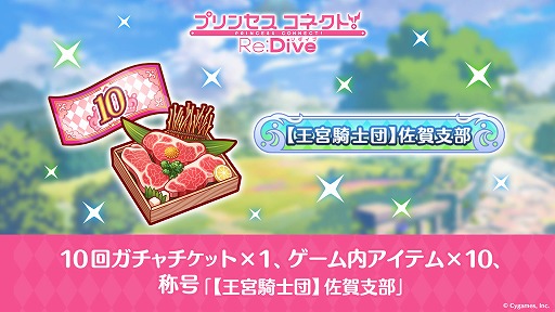 画像ギャラリー No.003のサムネイル画像 / 「プリンセスコネクト！Re:Dive」，限定の称号やガチャチケットなどを佐賀県佐賀市の“ふるさと納税”返礼品として本日提供開始
