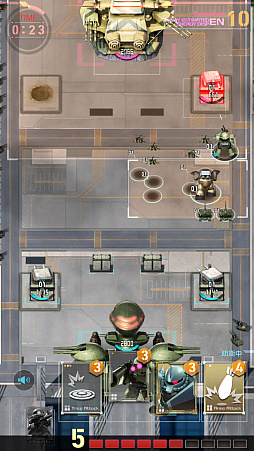 画像ギャラリー No.002のサムネイル画像 / 「機動戦士ガンダム 即応戦線」プレイレポート。一年戦争にスポットを当てた，手のひらで繰り広げられるリアルタイム戦略バトルを紹介