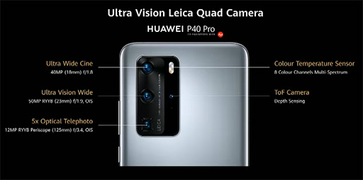 画像ギャラリー No.005のサムネイル画像 / Huawei，カメラを強化したハイエンドスマホ「P40」シリーズを発表。最上位の「P40 Pro＋」は5眼式カメラを搭載する