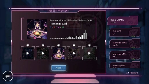 画像ギャラリー No.001のサムネイル画像 / 「Cytus II」のバージョン2.7が本日実装。公式大会の高難度曲を収録した新楽曲パック「Battle CHAOS 2019」を追加