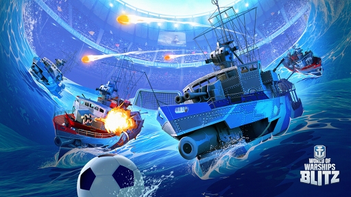 画像ギャラリー No.001のサムネイル画像 / 「World of Warships Blitz」，夏向けの特別なサッカーモードを期間限定で提供