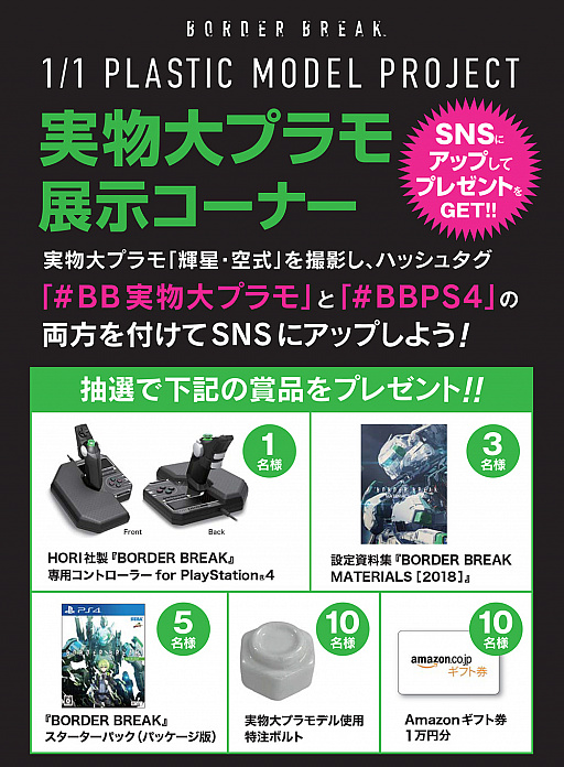 画像ギャラリー No.004のサムネイル画像 / 「ボーダーブレイク」，1/1プラモデル「輝星・空式」がTGS 2018と第58回全日本模型ホビーショーに展示決定