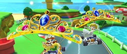 画像ギャラリー No.006のサムネイル画像 / 「マリオカート ツアー」，プリンセスツアーを5月31日に開始。Wii デイジーサーキットとGBA ピーチサーキットでレースを繰り広げよう