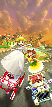 画像ギャラリー No.013のサムネイル画像 / 「マリオカート ツアー」，プリンセスツアーを5月31日に開始。Wii デイジーサーキットとGBA ピーチサーキットでレースを繰り広げよう