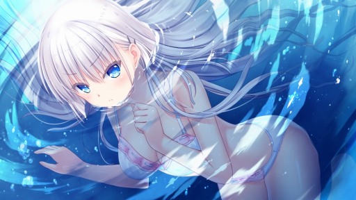 画像ギャラリー No.004のサムネイル画像 / 「Summer Pockets」，ヒロイン達のイベントCGと私服イラストが公開。アニメーション部分の線画イラストも