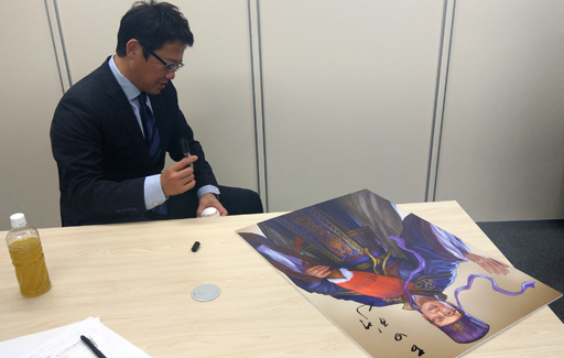 画像ギャラリー No.007のサムネイル画像 / 古田敦也さん，諸葛孔明になる。スクエニのスマホアプリ「破軍・三國志」のボイス収録現場に潜入