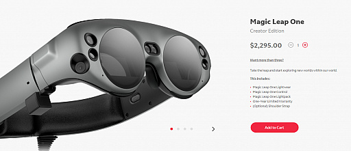 画像ギャラリー No.004のサムネイル画像 / 「Magic Leap One」の開発者向けバージョンが北米限定で発売。2295ドル(税別)