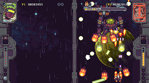 画像ギャラリー No.008のサムネイル画像 / 対戦型シューティングゲーム「ライバル・メガガン」が11月29日にリリース。ライバルの画面に侵略して，敵機を星屑にしてやろう