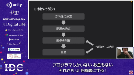 画像ギャラリー No.004のサムネイル画像 / お金はないけどUIはキレイにしたい！ “インディーズゲームにおけるUI制作”のノウハウが語られたセッションをレポート