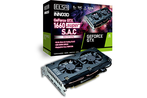 画像ギャラリー No.001のサムネイル画像 / ELSA，独自静音クーラー採用のGTX 1660 SUPER搭載カードを発売