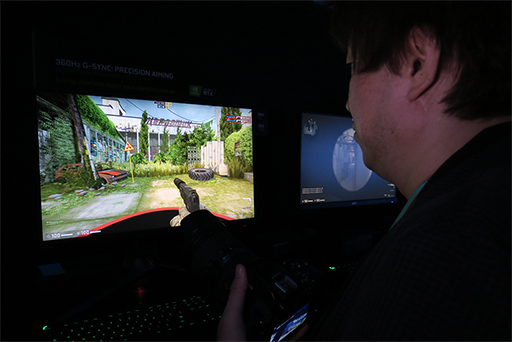 画像ギャラリー No.002のサムネイル画像 / なぜかゲームがうまくなる? NVIDIAブースでウワサの360Hzディスプレイを体験