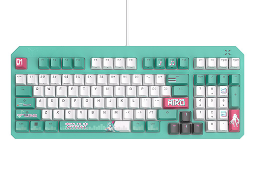 画像ギャラリー No.003のサムネイル画像 / 初音ミクコラボモデルのゲーマー向けキーボードやワイヤレスマウス，ヘッドセットにマウスパッドがASUSから登場